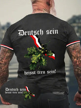 Herren Deutsch Sein Heisst Treu Sein bedrucktes Kurzarm-T-Shirt zartstils